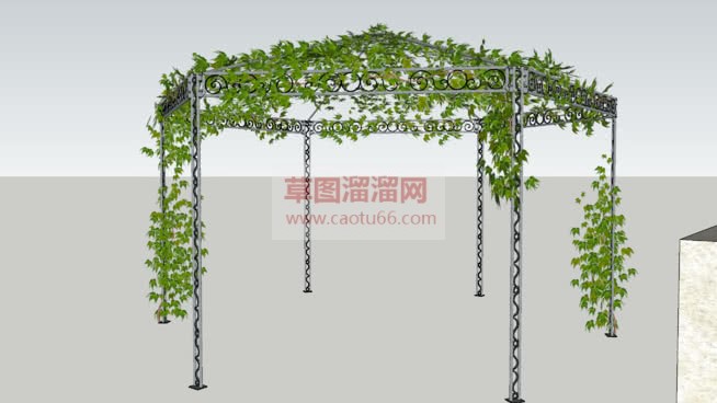 铁艺花架亭子SU模型