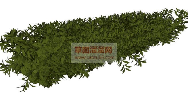 绿色植物草堆SU模型