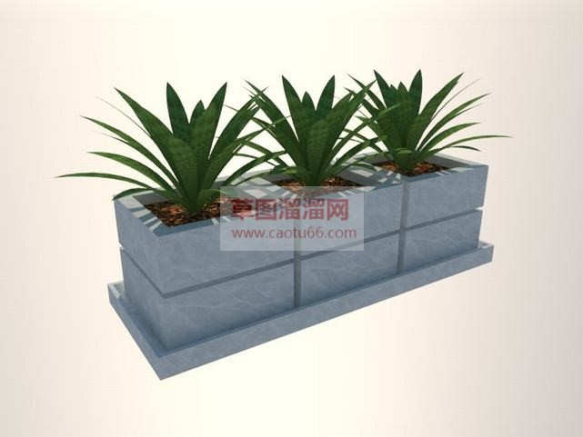 花箱花池盆栽SU模型