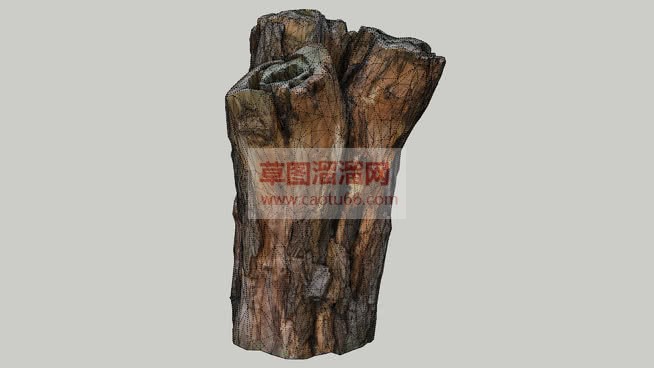 木树桩被砍伐SU模型