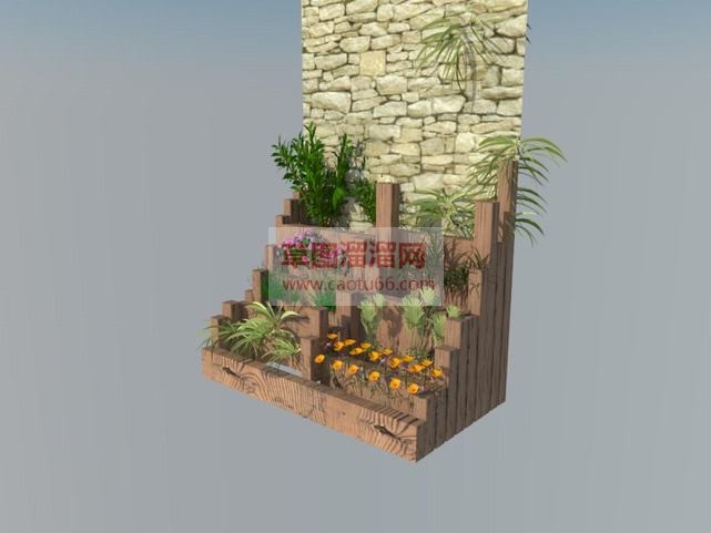 木板搭建的植SU模型