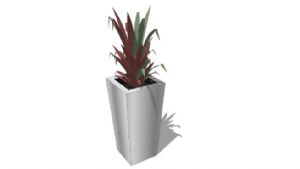 高盆栽植物草SU模型
