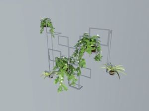 绿化植物墙下SU模型 免费sketchup模型下载
