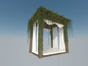 蔓藤爬藤植物SU模型
