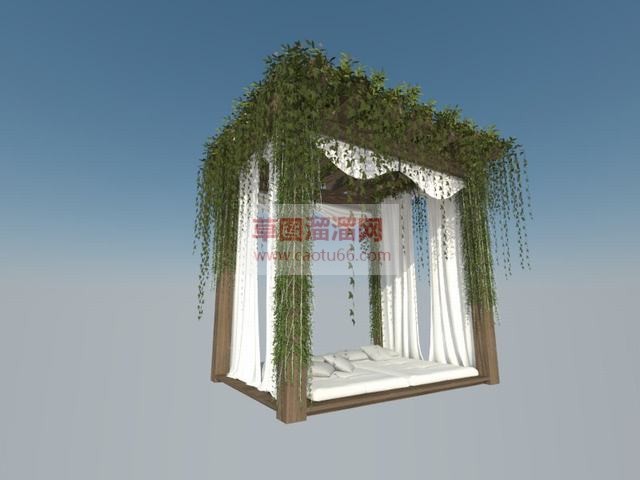 蔓藤爬藤植物SU模型