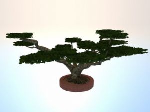 免费迎客松盆SU模型