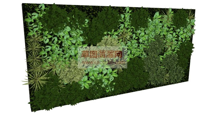 绿植墙精细素SU模型