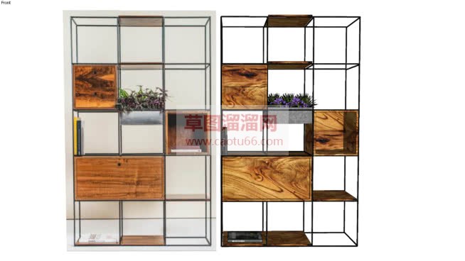 室内花架植物SU模型