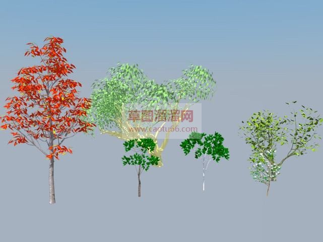 中的配景树百SU模型