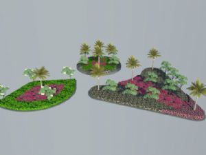 花坛花圃植物SU模型