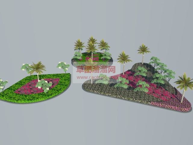花坛花圃植物SU模型