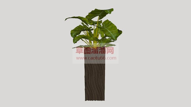 木质花瓶SU模型
