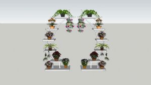 爱心形状植物SU模型