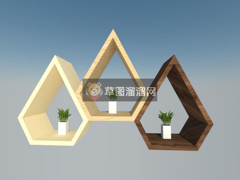 格子植物架免SU模型