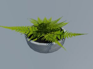 盆栽花盆植物SU模型