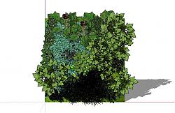 植物墙装饰墙绿植墙SU模型