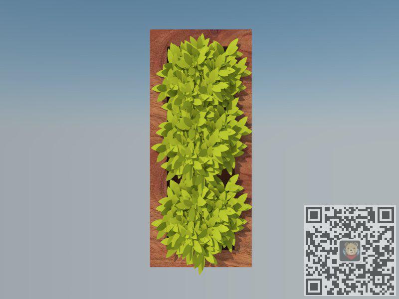 绿植墙垂直绿化墙饰植物SU模型