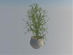 盆景花盆盆栽SU模型