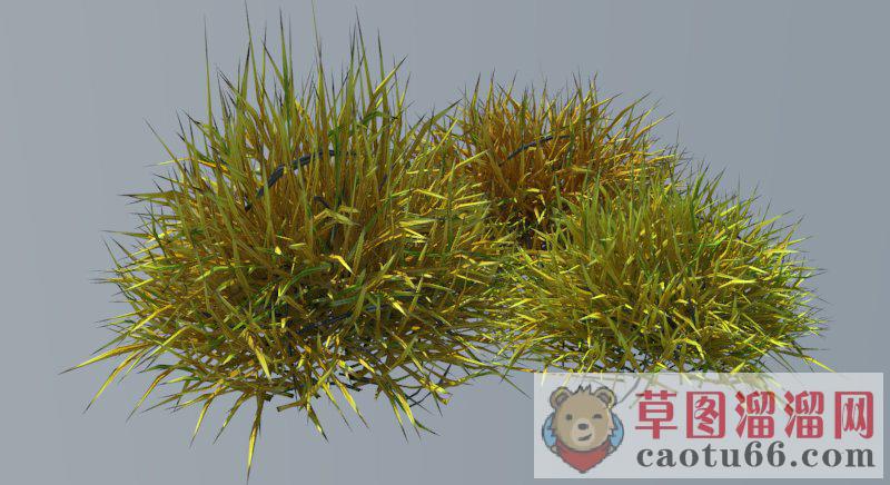 小草草堆草丛SU模型
