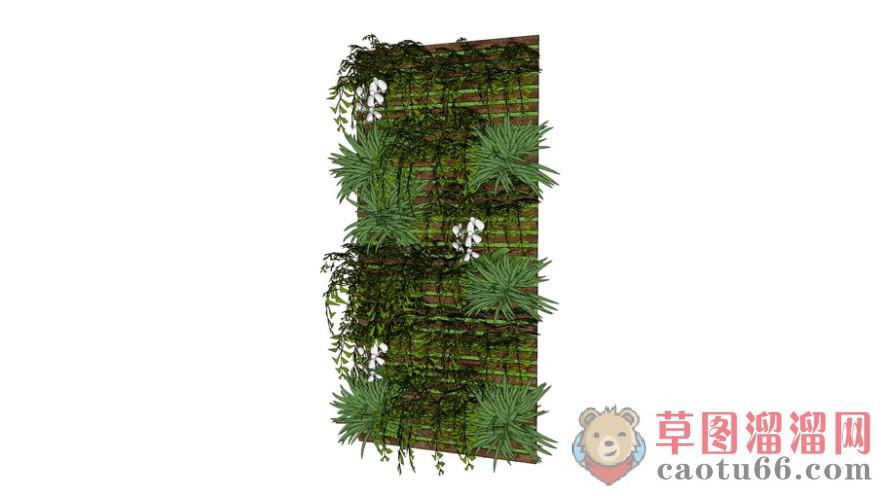 垂直绿化绿植墙SU模型
