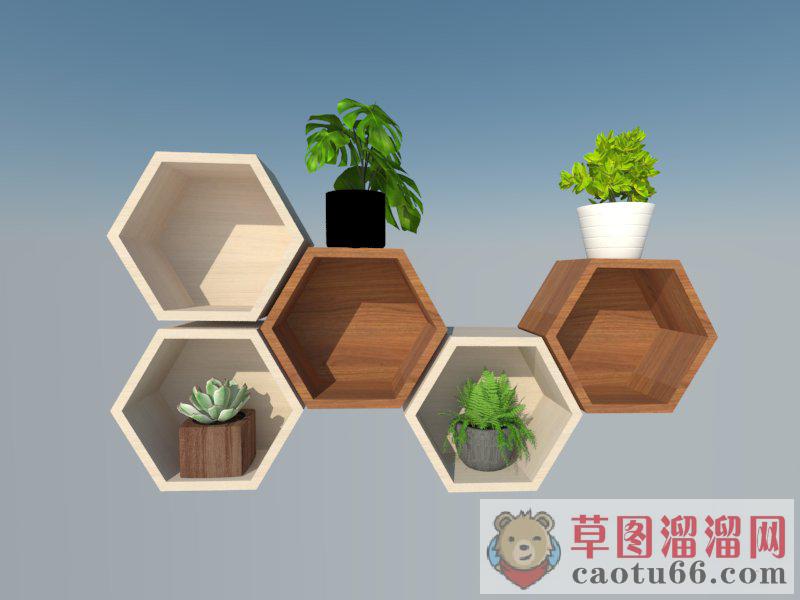 精细格子植物架SU模型