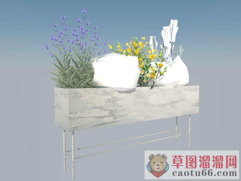 植物花箱SU模型