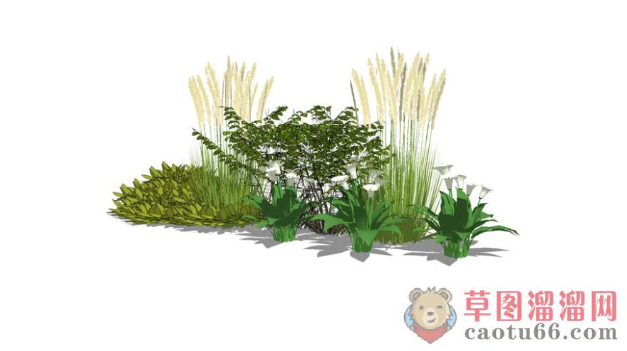 花草堆SU模型
