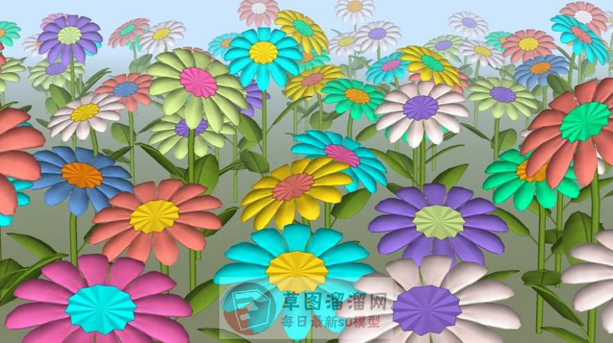 花朵植物SU模型