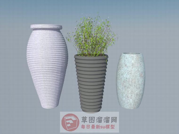 装饰花瓶SU模型