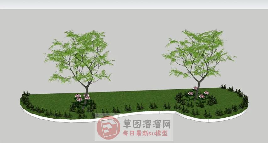 花园植物树SU模型