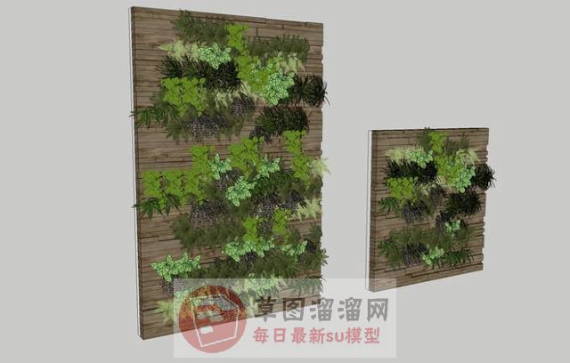 植物墙绿植墙SU模型