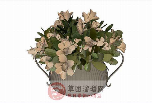 花盆花瓶装饰品SU模型