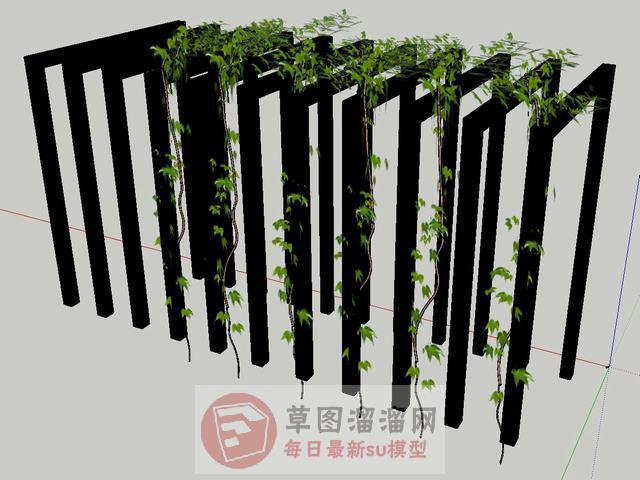 植物架蔓藤爬藤SU模型