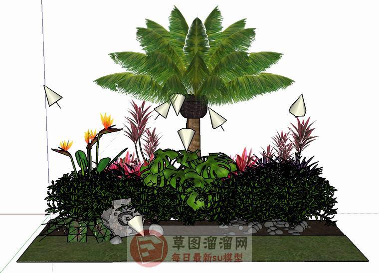 景观植物花坛SU模型