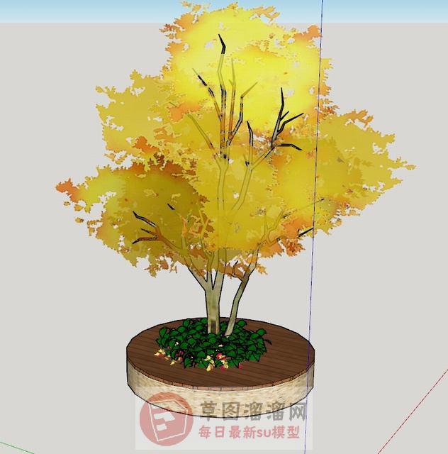 树池座椅SU模型