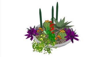 花盆植物盆栽SU模型