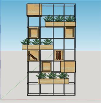 植物架隔断架SU模型