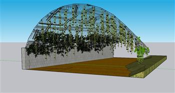 爬藤植物花架SU模型