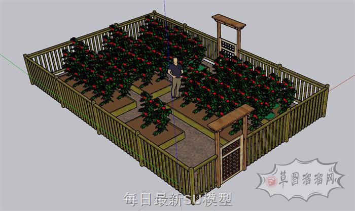 菜园菜地SU模型