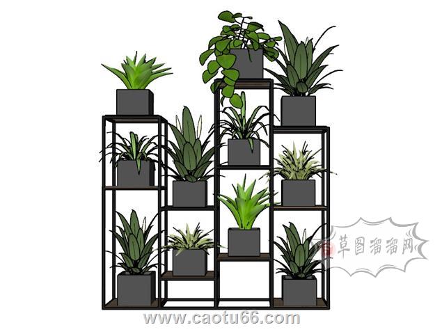 植物架花架SU模型