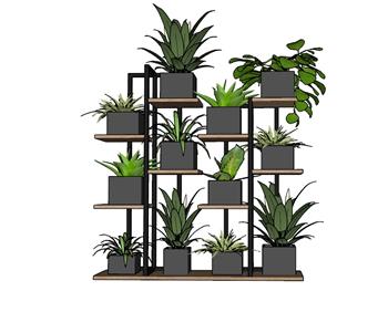 植物架花架SU模型