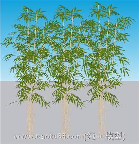 竹林竹堆竹子SU模型