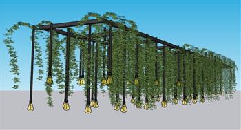 爬山虎蔓藤植物SU模型
