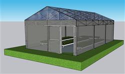 蔬菜大棚阳光棚植物SU模型