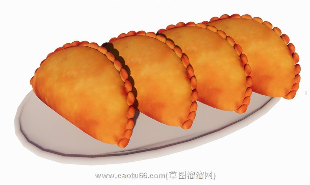 煎饺饺子美食SU模型