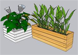花箱植物SU模型