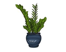 花盆植物SU模型
