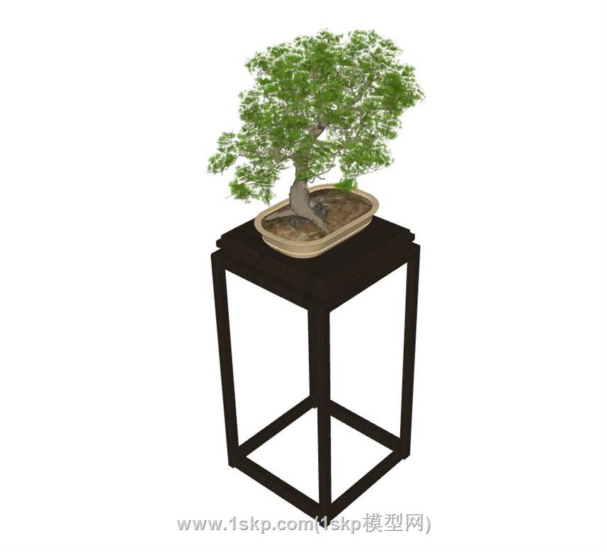 盆栽花架SU模型