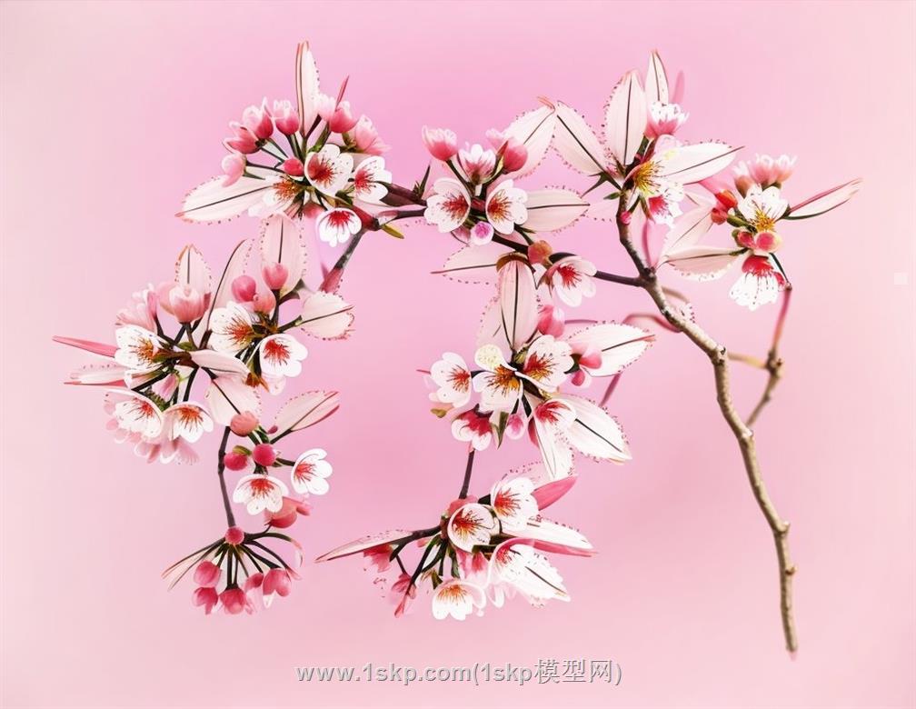 樱桃花植物SU模型
