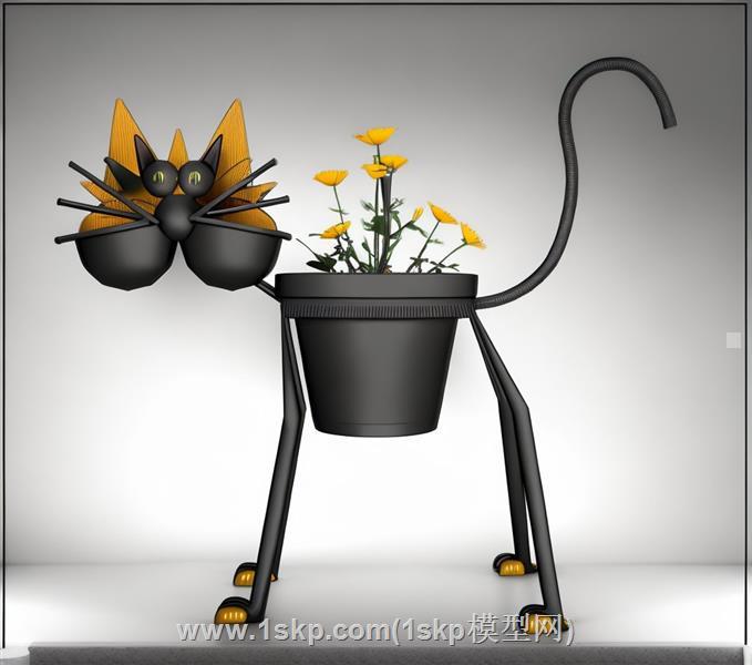 猫形的花盆架